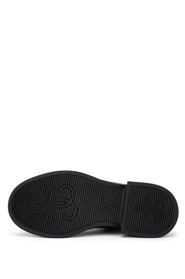  Tamer Tanca Kadın Hakiki Deri Siyah Deri Casual Bot