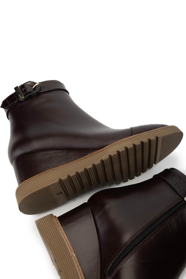  Tamer Tanca Kadın Hakiki Deri Kahverengi Casual Bot