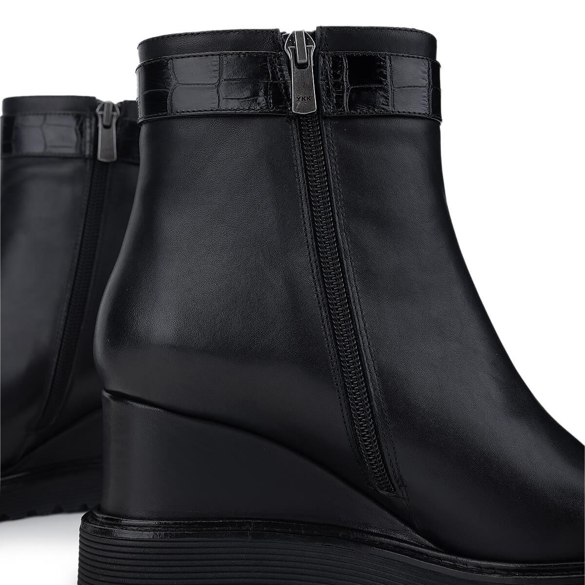 Tamer Tanca Kadın Hakiki Deri Siyah Deri Casual Bot