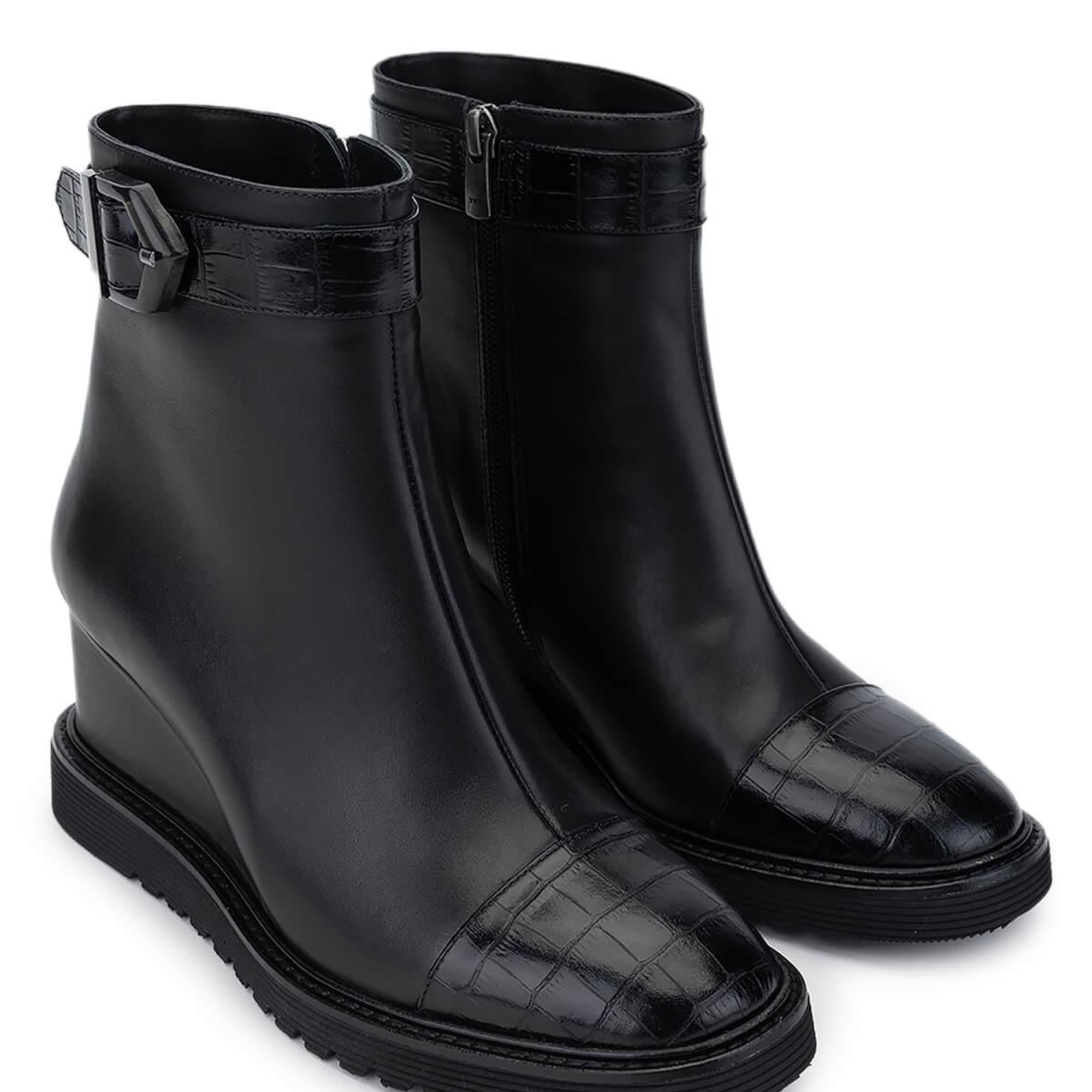 Tamer Tanca Kadın Hakiki Deri Siyah Deri Casual Bot