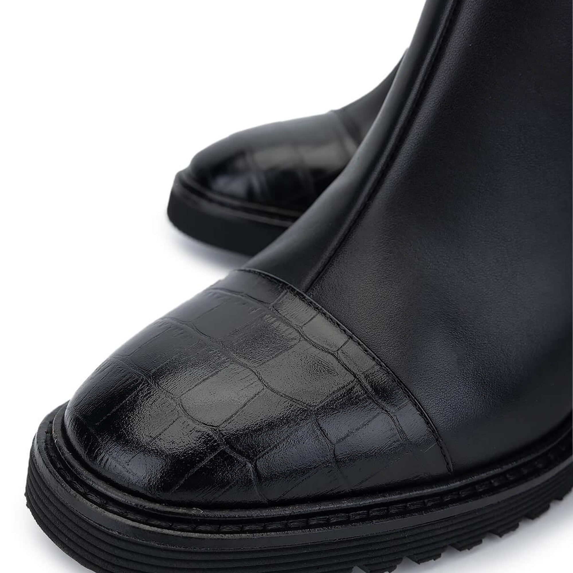 Tamer Tanca Kadın Hakiki Deri Siyah Deri Casual Bot