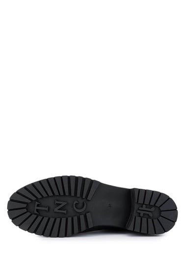  Tamer Tanca Kadın Hakiki Deri Siyah Floter Casual Bot