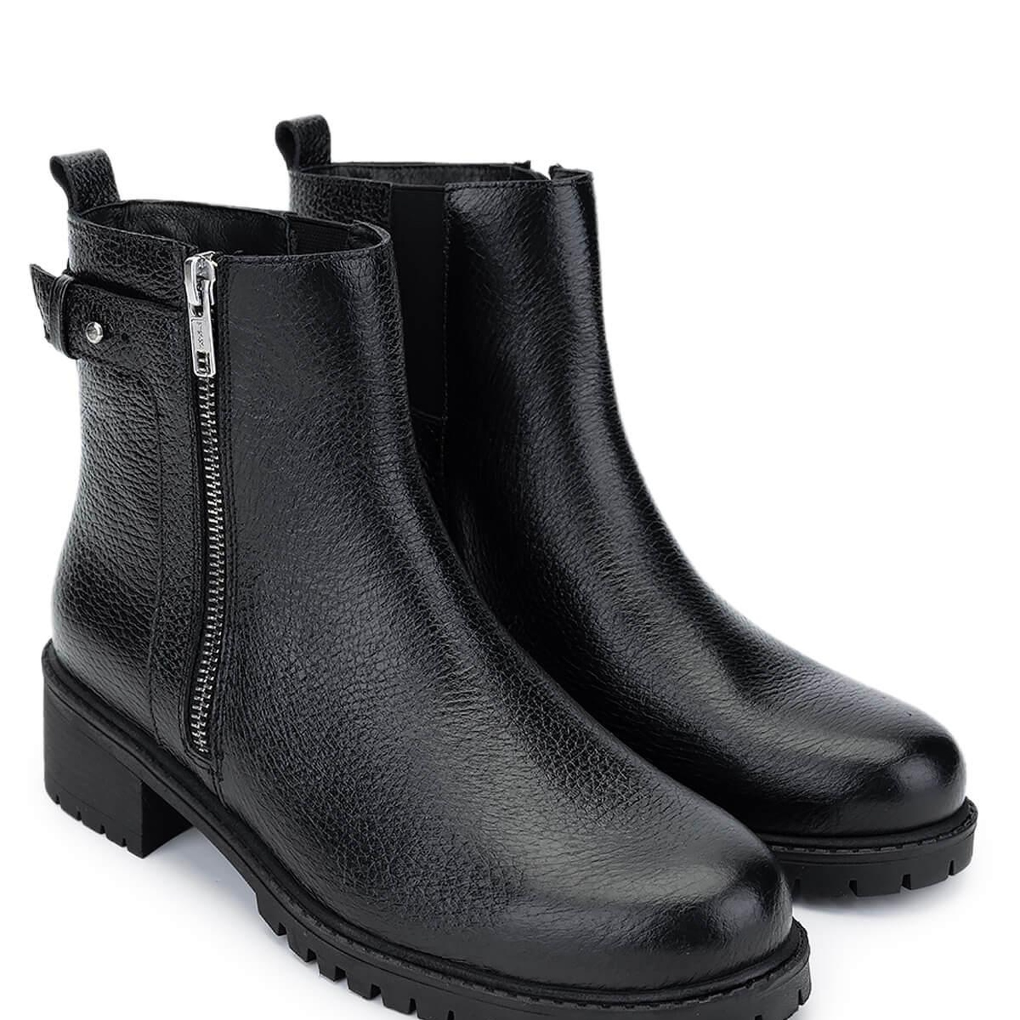 Tamer Tanca Kadın Hakiki Deri Siyah Floter Casual Bot