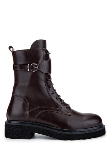  Tamer Tanca Kadın Hakiki Deri Kahverengi Casual Bot