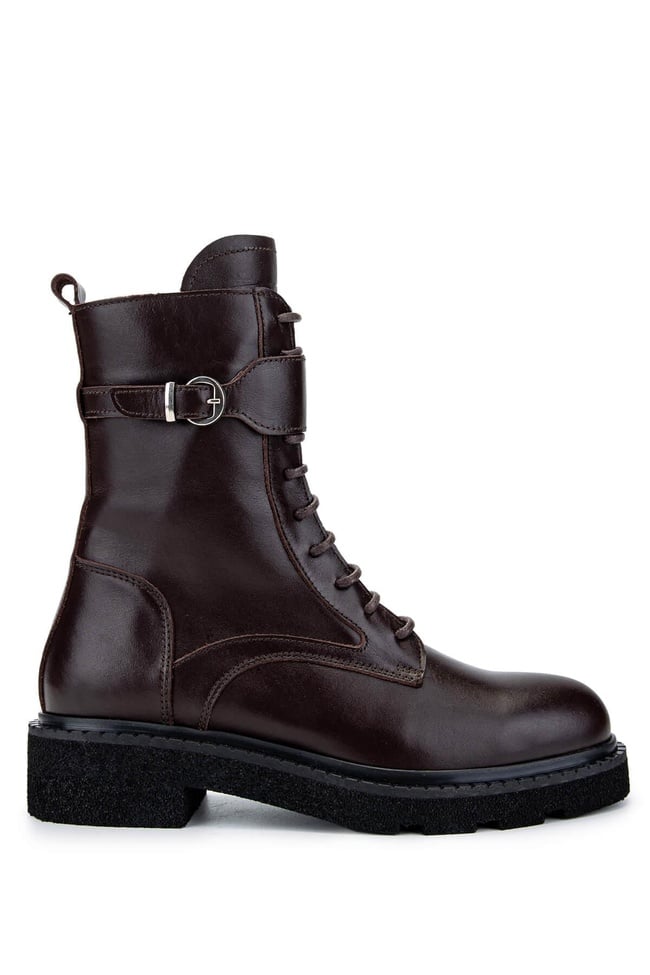  Tamer Tanca Kadın Hakiki Deri Kahverengi Casual Bot