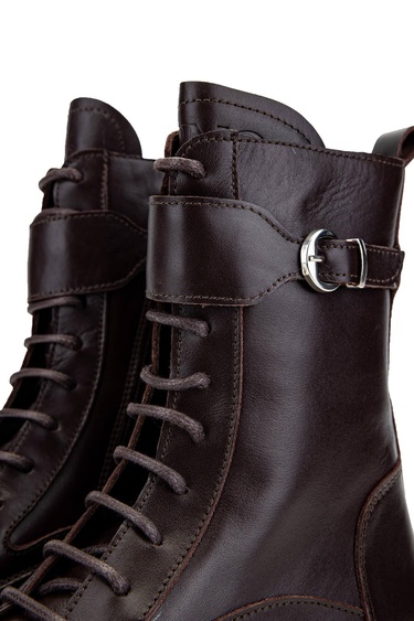  Tamer Tanca Kadın Hakiki Deri Kahverengi Casual Bot