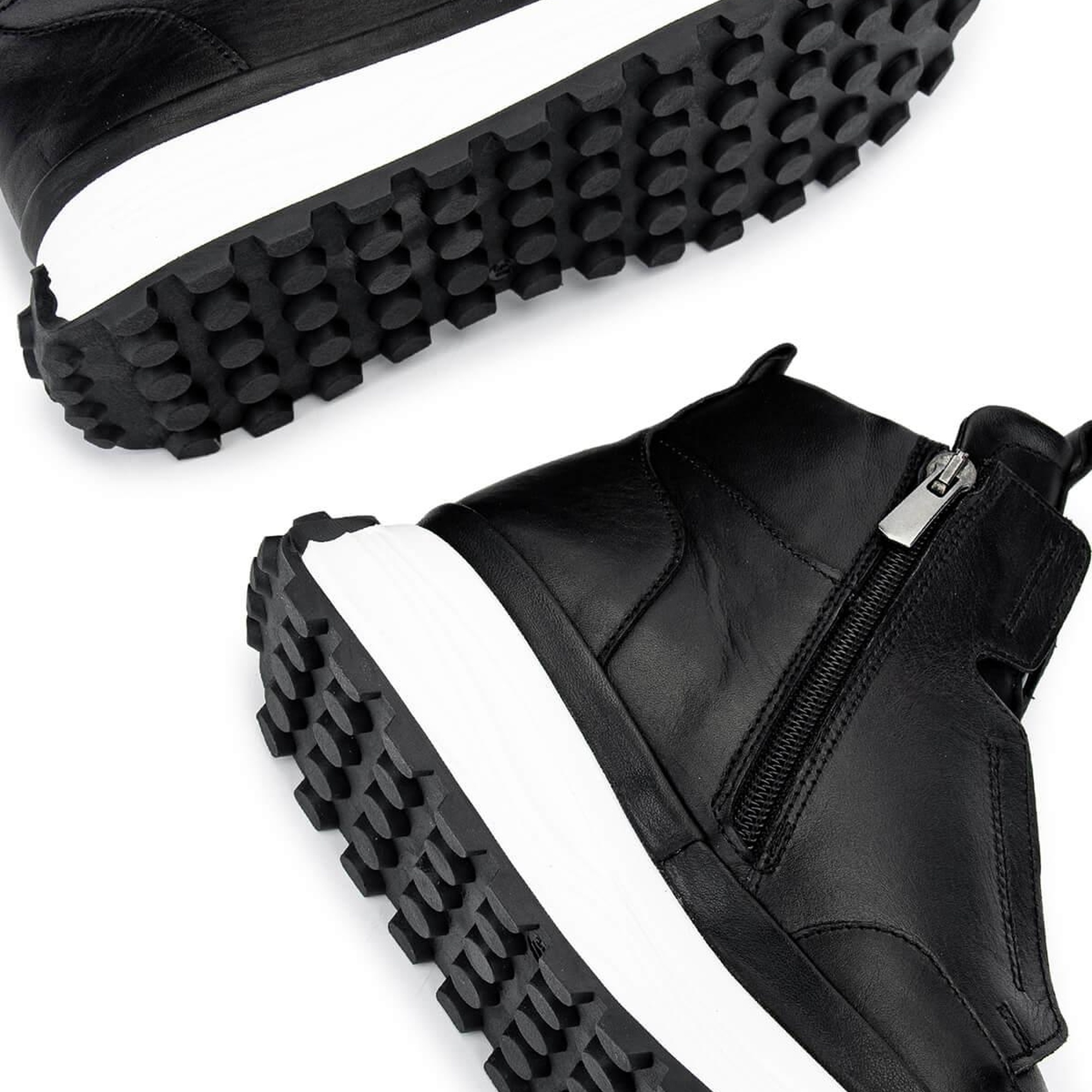 Tamer Tanca Kadın Hakiki Deri Siyah Deri Casual Bot