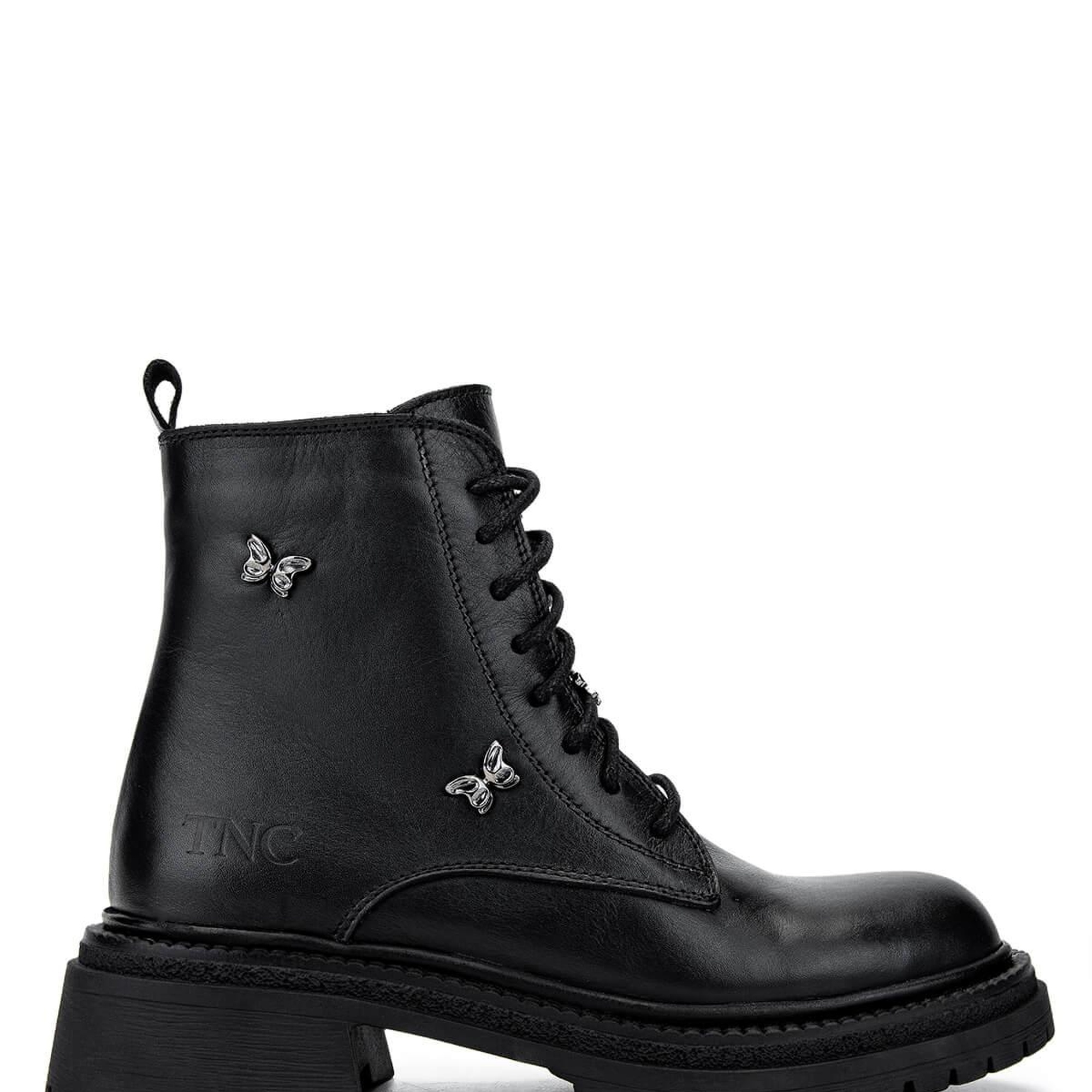 Tamer Tanca Kadın Hakiki Deri Siyah Deri Casual Bot