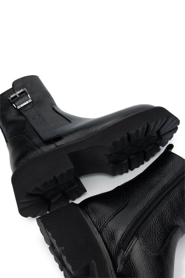  Tamer Tanca Kadın Hakiki Deri Siyah Floter Casual Bot