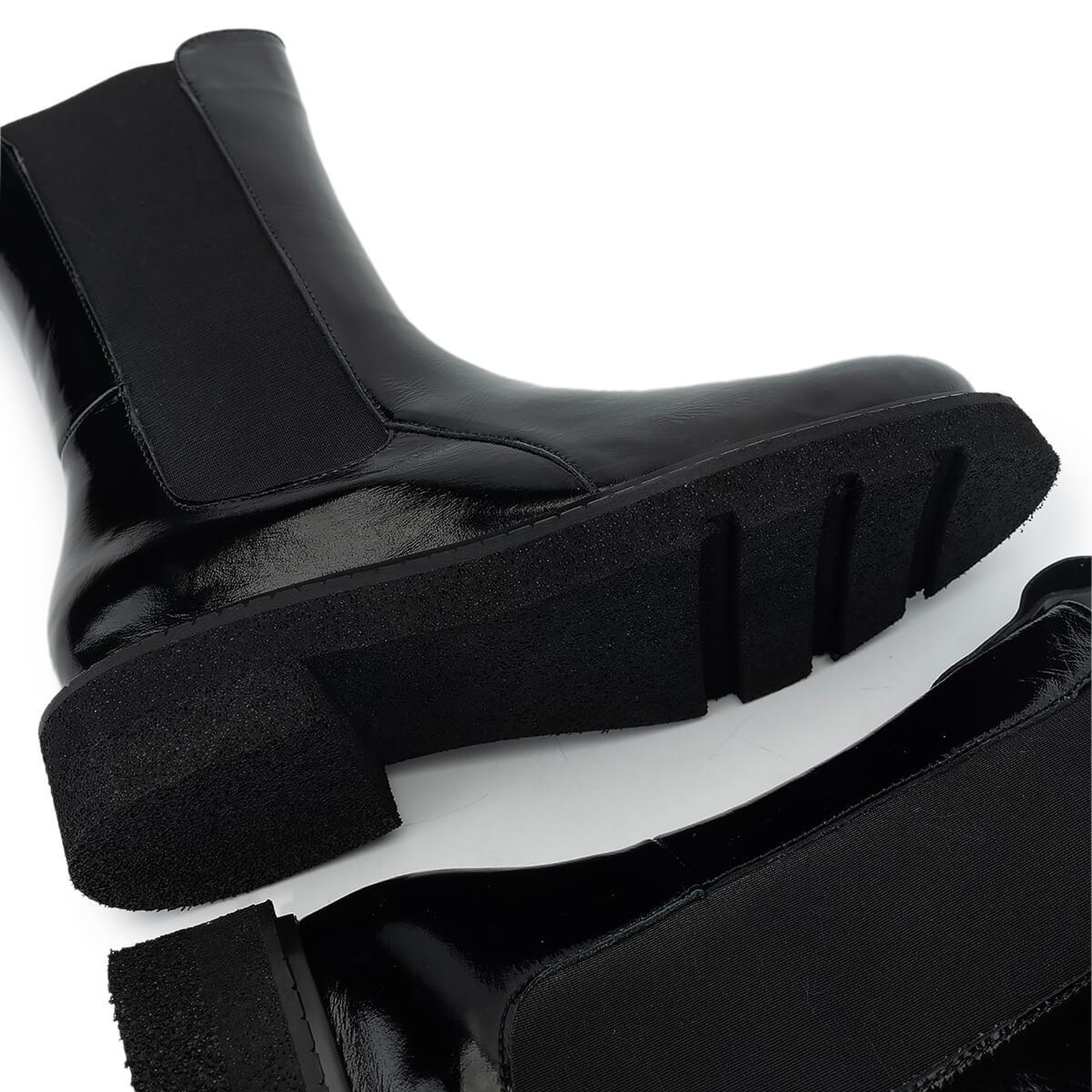 Tamer Tanca Kadın Hakiki Deri Siyah Rugan Casual Bot