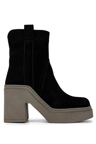  Tamer Tanca Kadın Hakiki Deri Siyah/Haki Casual Bot