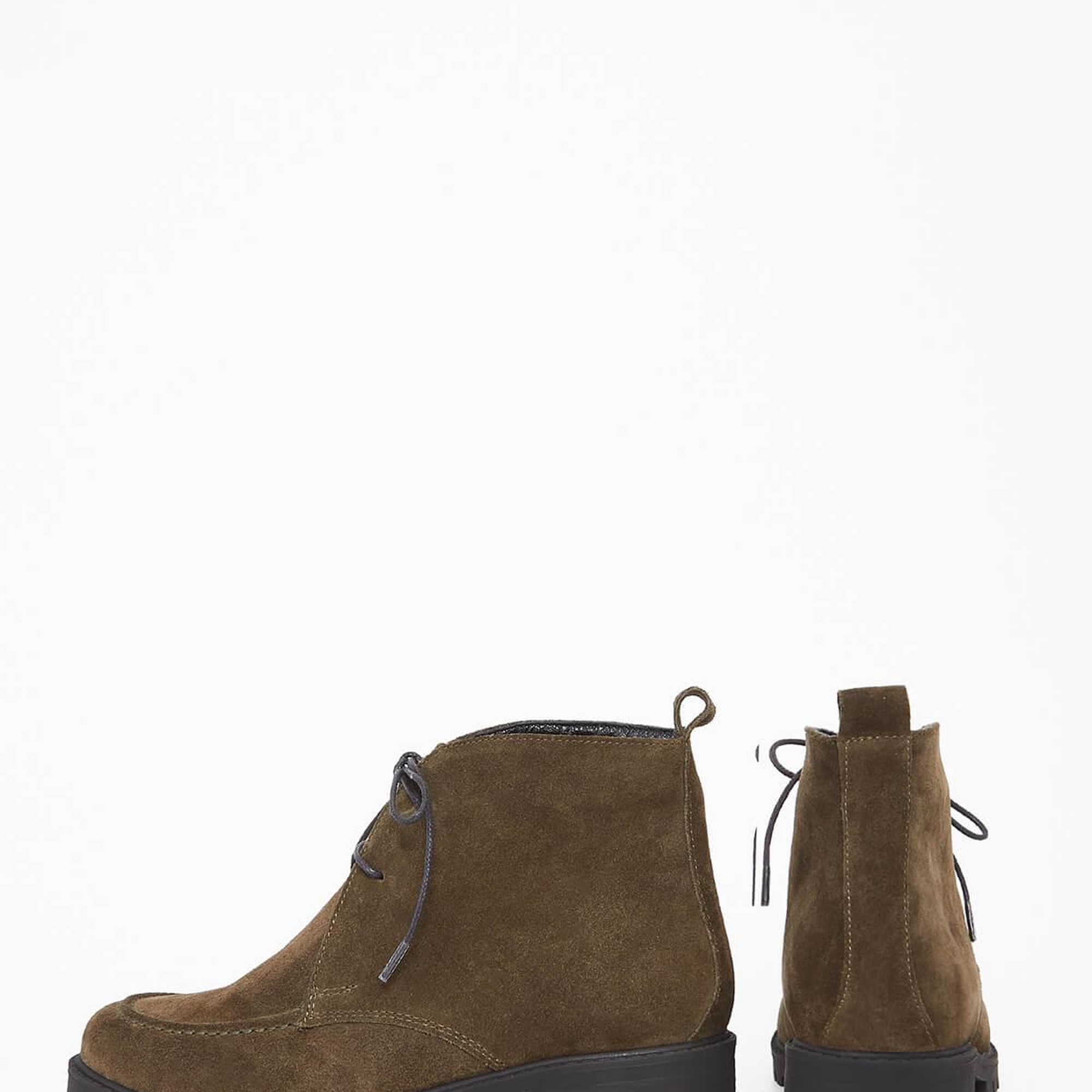 Tamer Tanca Kadın Hakiki Deri Haki Süet Casual Bot