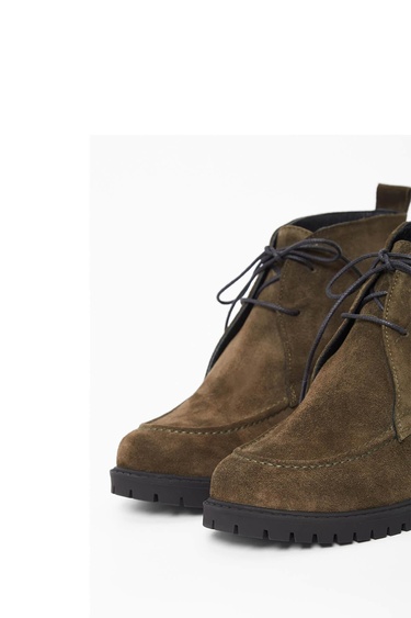  Tamer Tanca Kadın Hakiki Deri Haki Süet Casual Bot