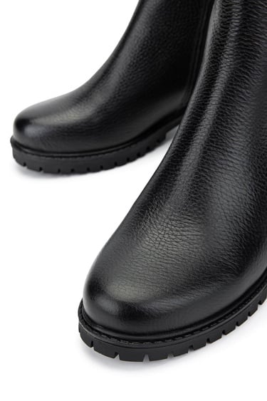  Tamer Tanca Kadın Hakiki Deri Siyah Floter Casual Bot