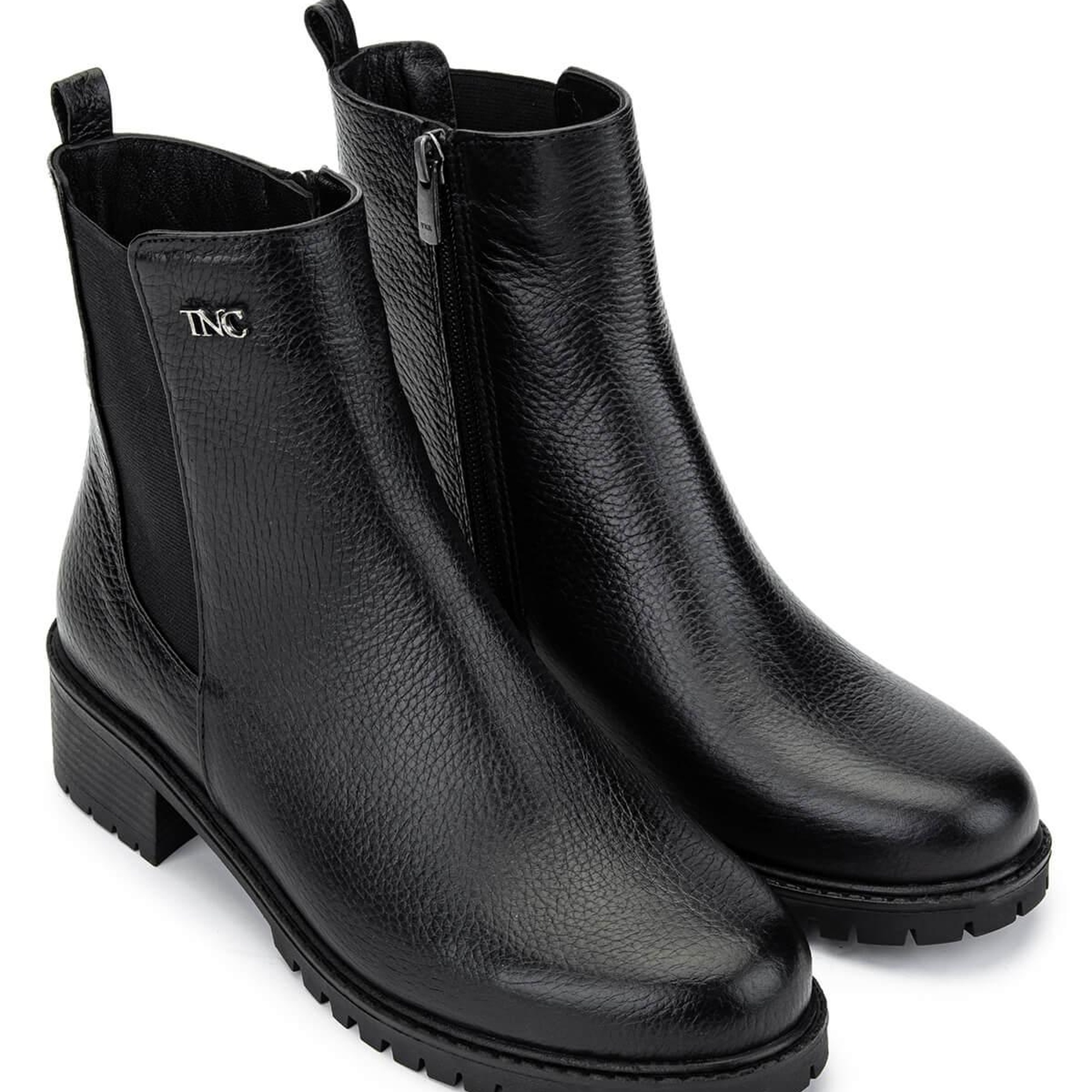 Tamer Tanca Kadın Hakiki Deri Siyah Floter Casual Bot