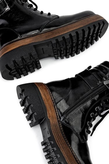  Tamer Tanca Kadın Hakiki Deri Siyah Rugan Casual Bot