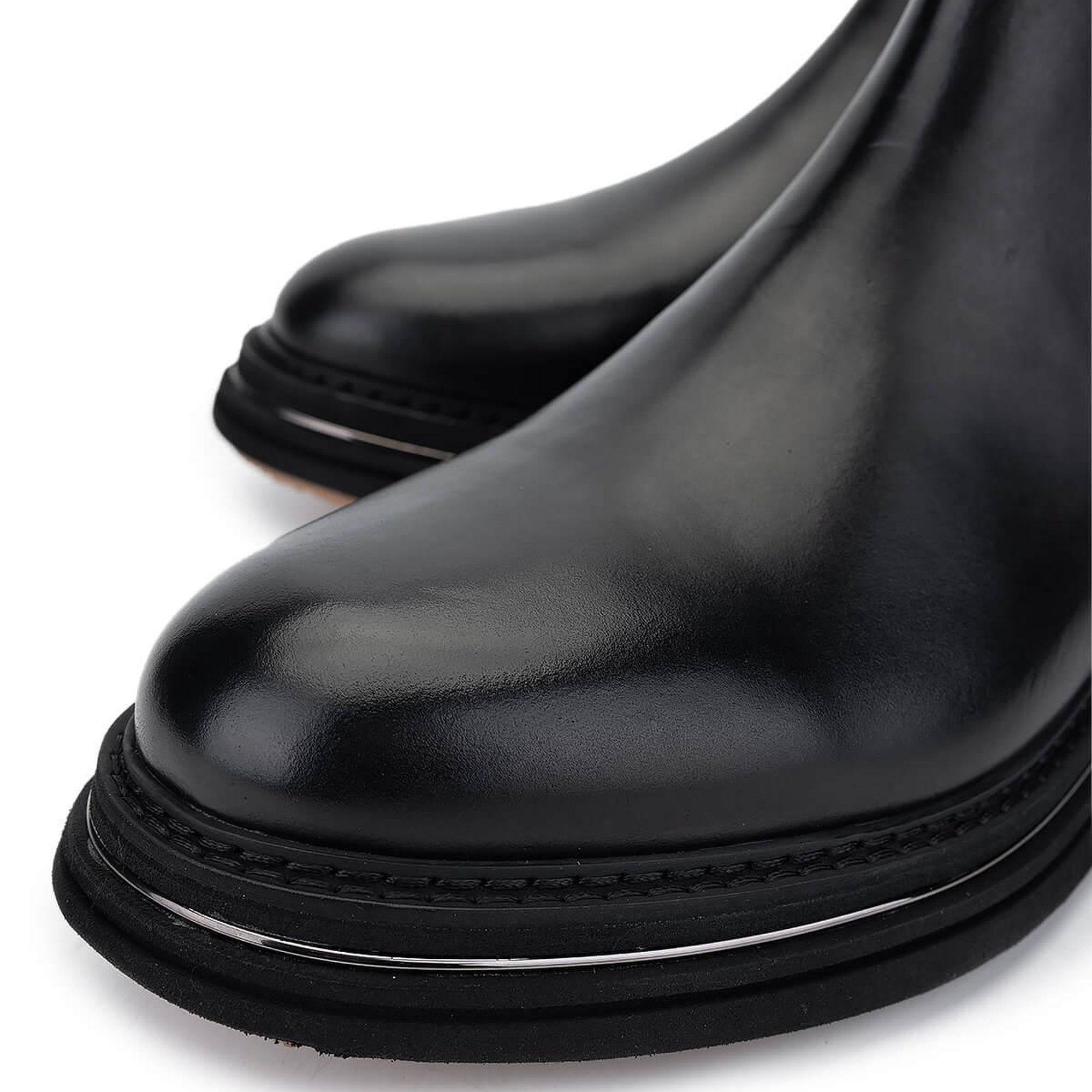 Tamer Tanca Erkek Hakiki Deri Siyah Analin Casual Bot