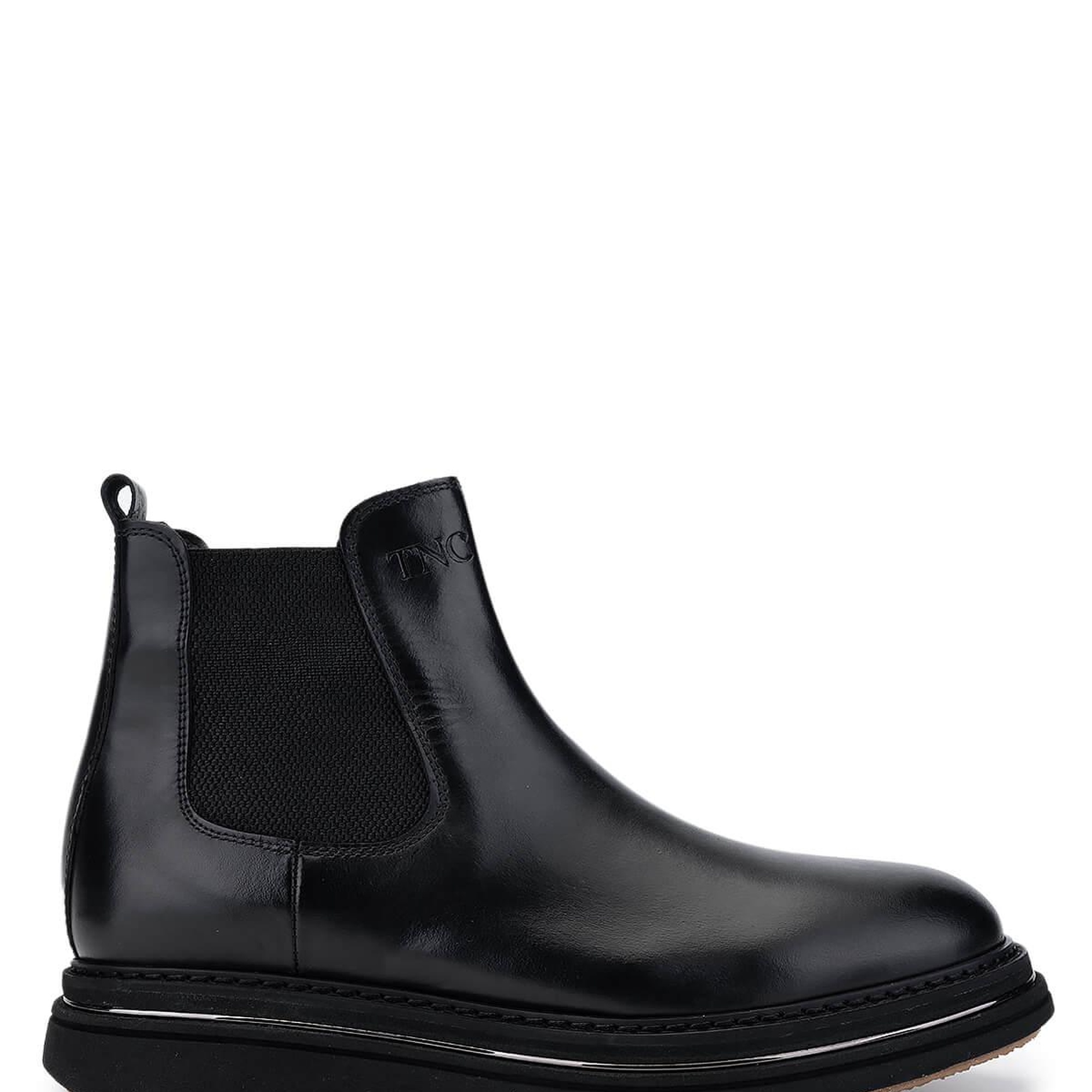 Tamer Tanca Erkek Hakiki Deri Siyah Analin Casual Bot