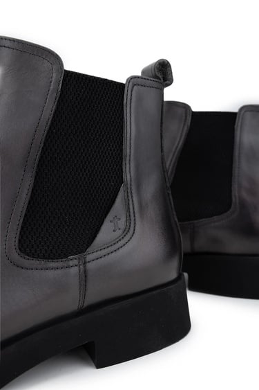  Tamer Tanca Erkek Hakiki Deri Gri Casual Bot