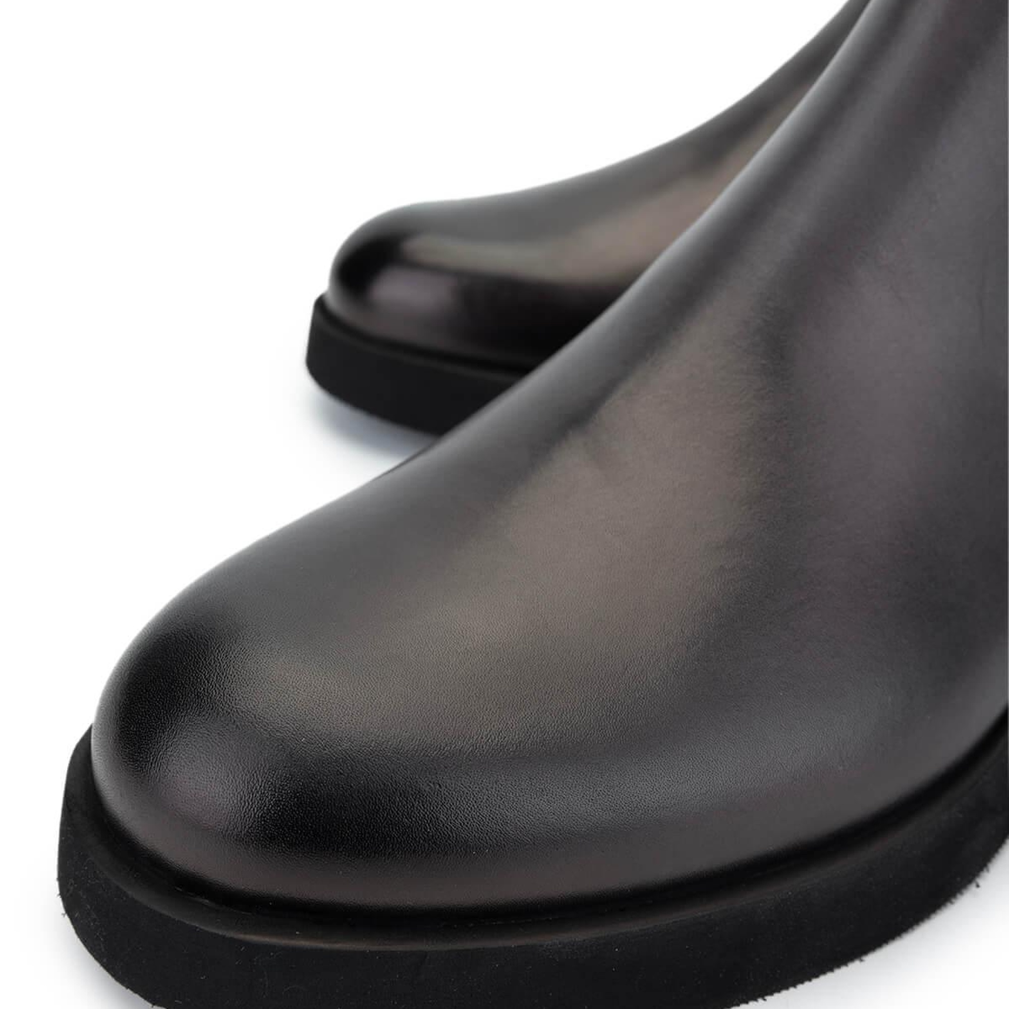 Tamer Tanca Erkek Hakiki Deri Gri Casual Bot