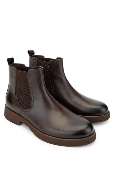  Tamer Tanca Erkek Hakiki Deri Kahverengi Casual Bot