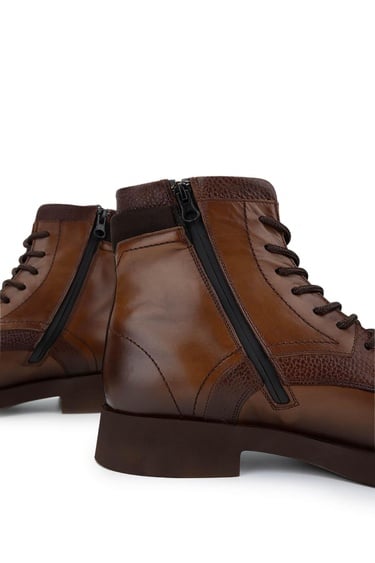  Tamer Tanca Erkek Hakiki Deri Taba Deri Casual Bot