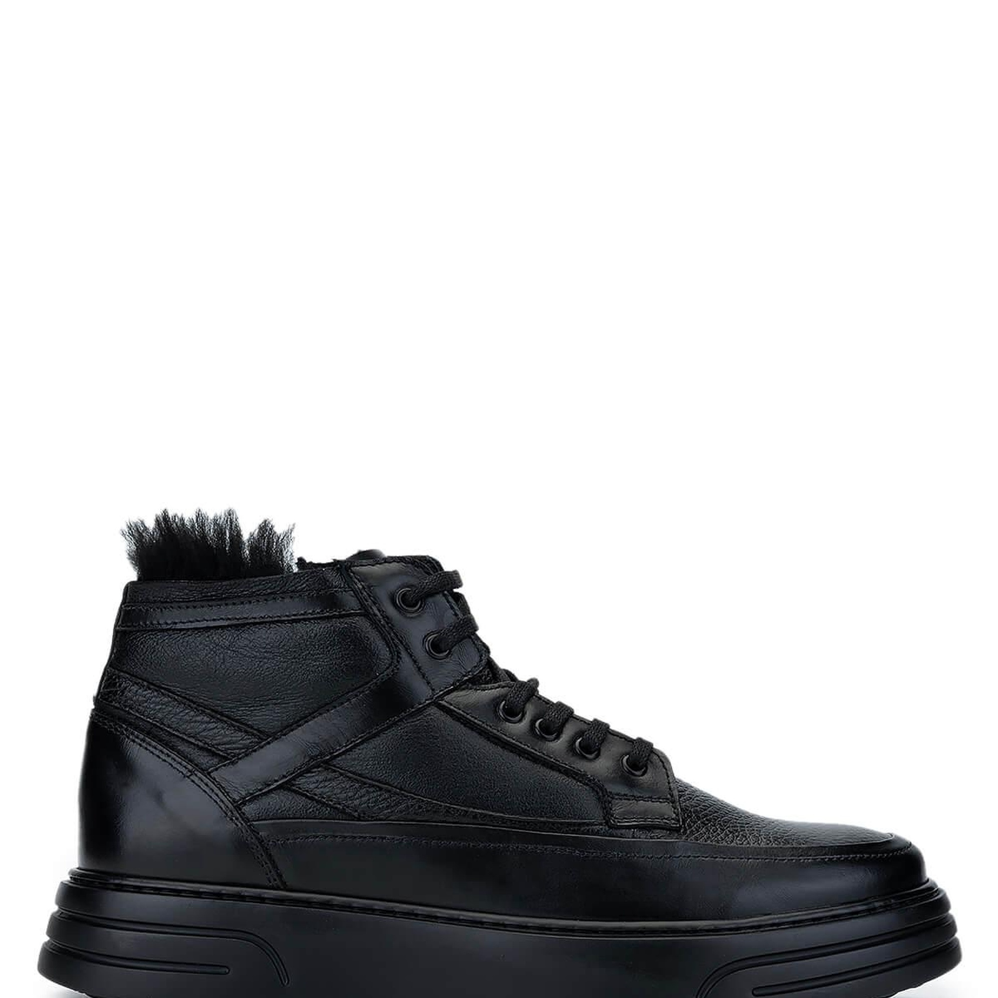 Tamer Tanca Erkek Hakiki Deri Siyah Casual Bot