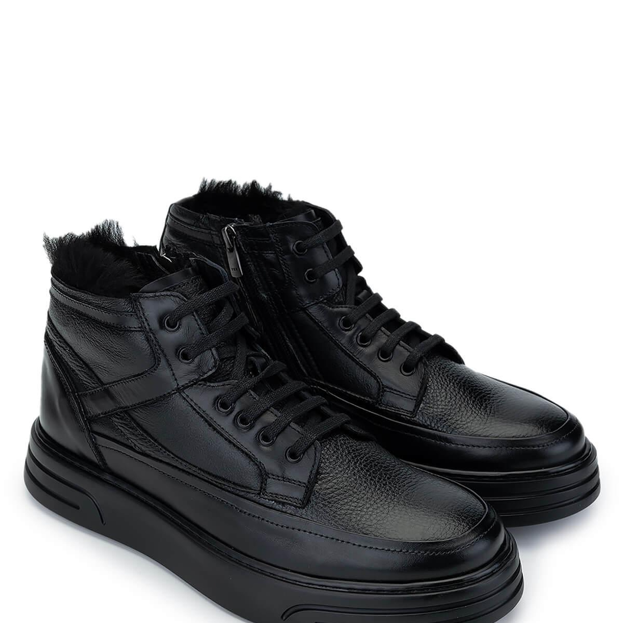 Tamer Tanca Erkek Hakiki Deri Siyah Casual Bot