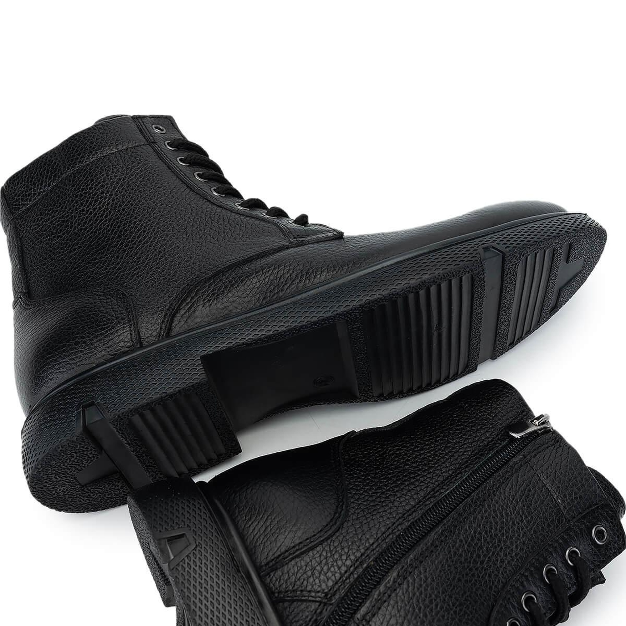 Tamer Tanca Erkek Hakiki Deri Siyah Casual Bot