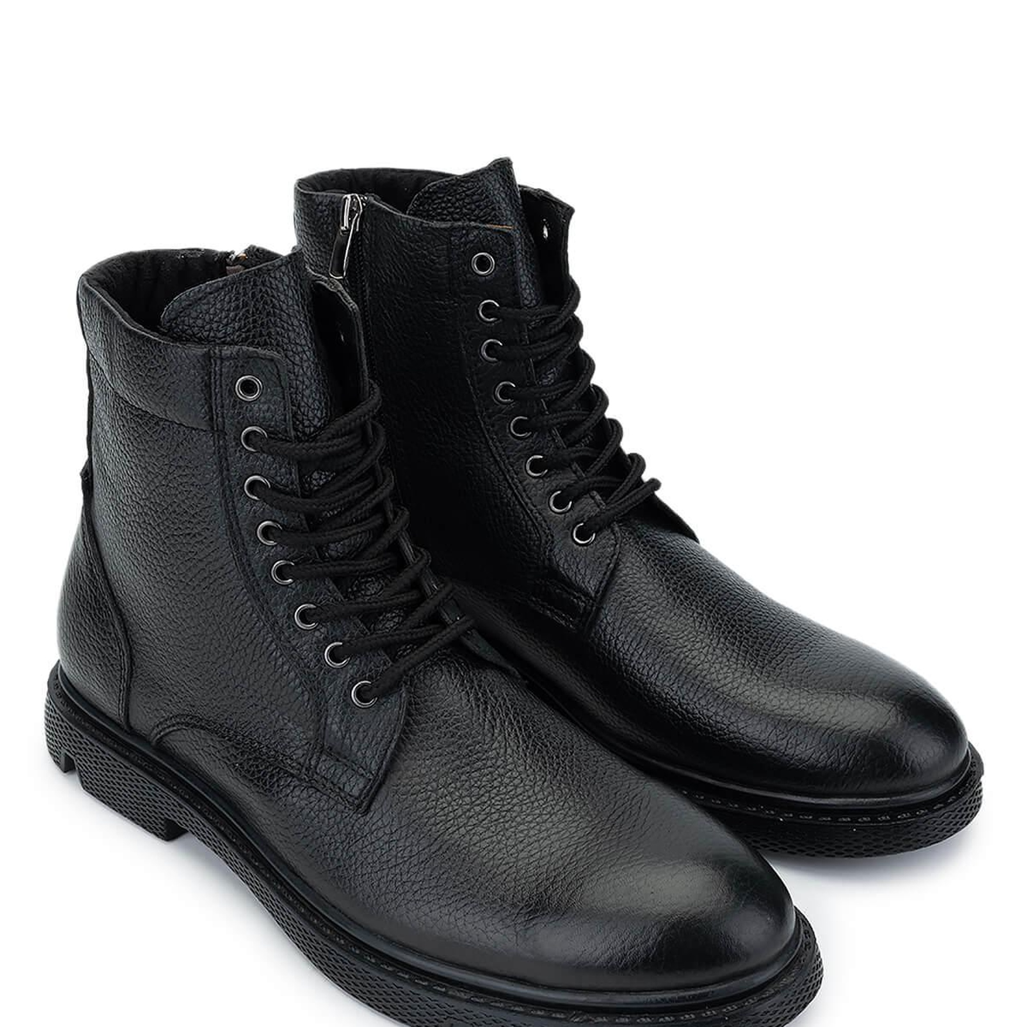 Tamer Tanca Erkek Hakiki Deri Siyah Casual Bot