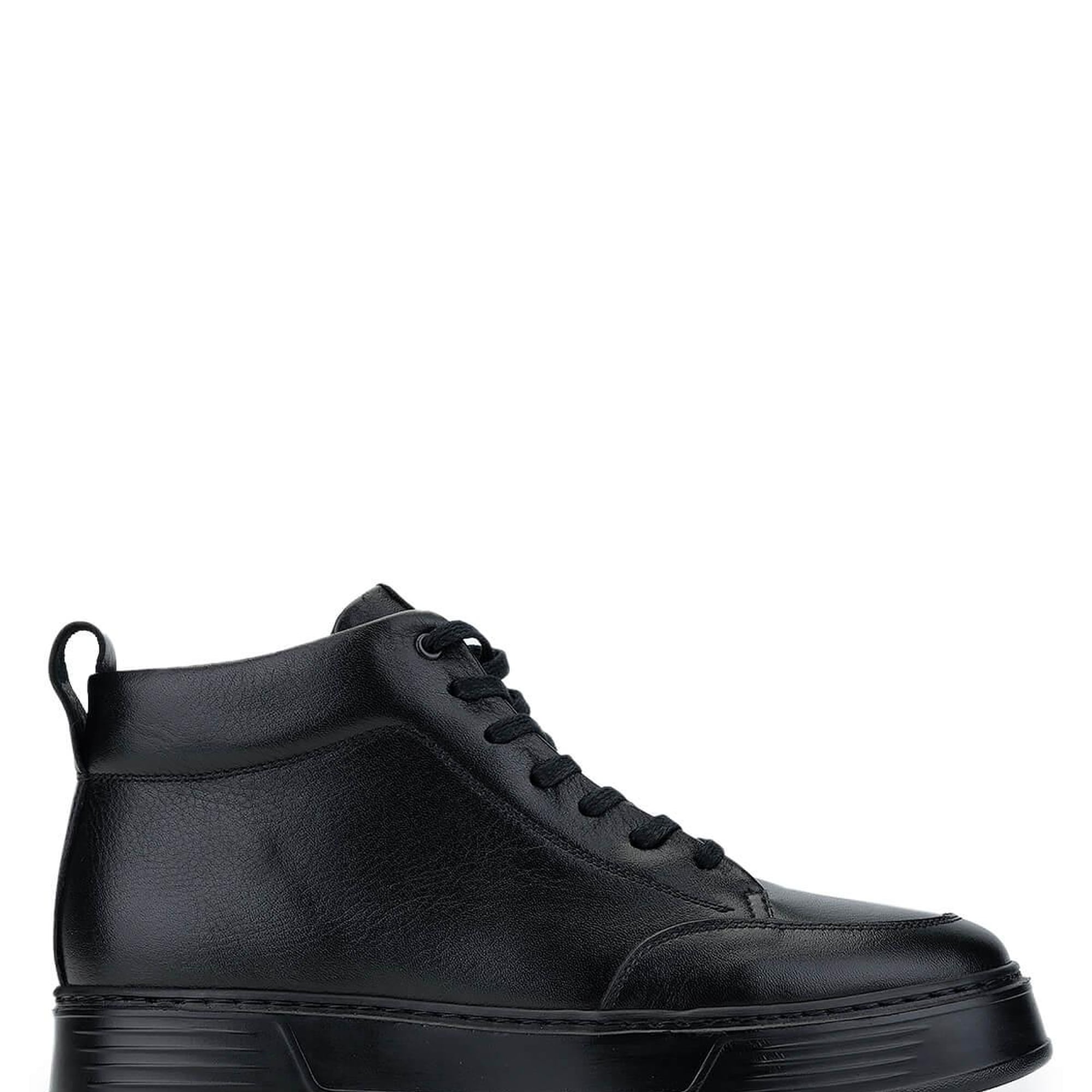 Tamer Tanca Erkek Hakiki Deri Siyah Deri Casual Bot