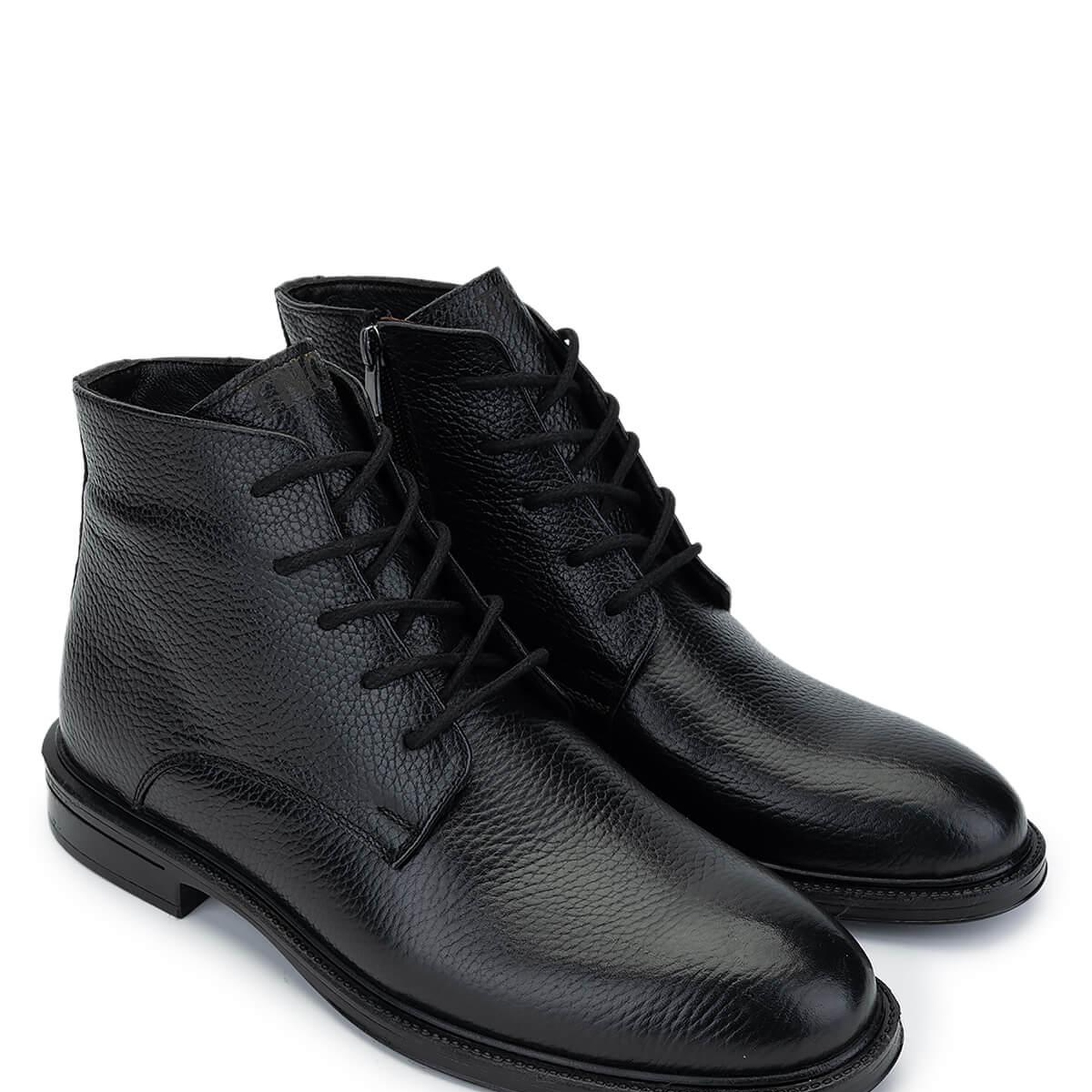 Tamer Tanca Erkek Hakiki Deri Siyah Floter Casual Bot