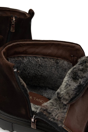  Tamer Tanca Erkek Hakiki Deri Kahverengi Süet Casual Bot