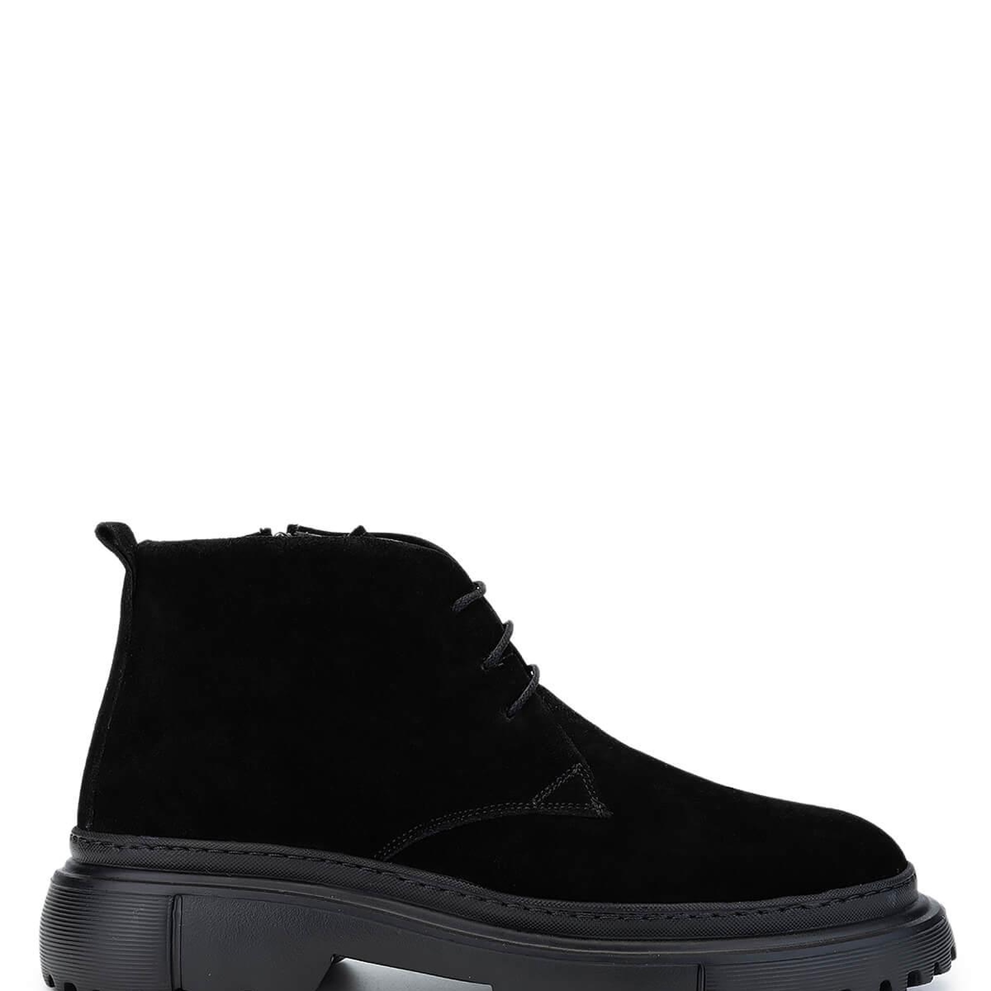 Tamer Tanca Erkek Hakiki Deri Siyah Süet Casual Bot