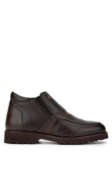  Tamer Tanca Erkek Hakiki Deri Kahverengi Casual Bot