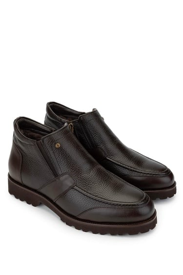  Tamer Tanca Erkek Hakiki Deri Kahverengi Casual Bot