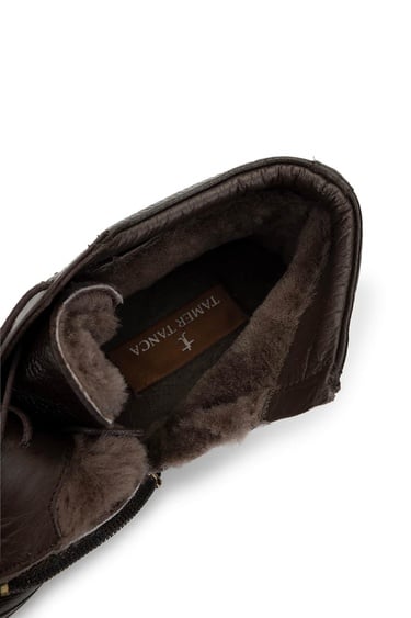  Tamer Tanca Erkek Hakiki Deri Kahverengi Casual Bot