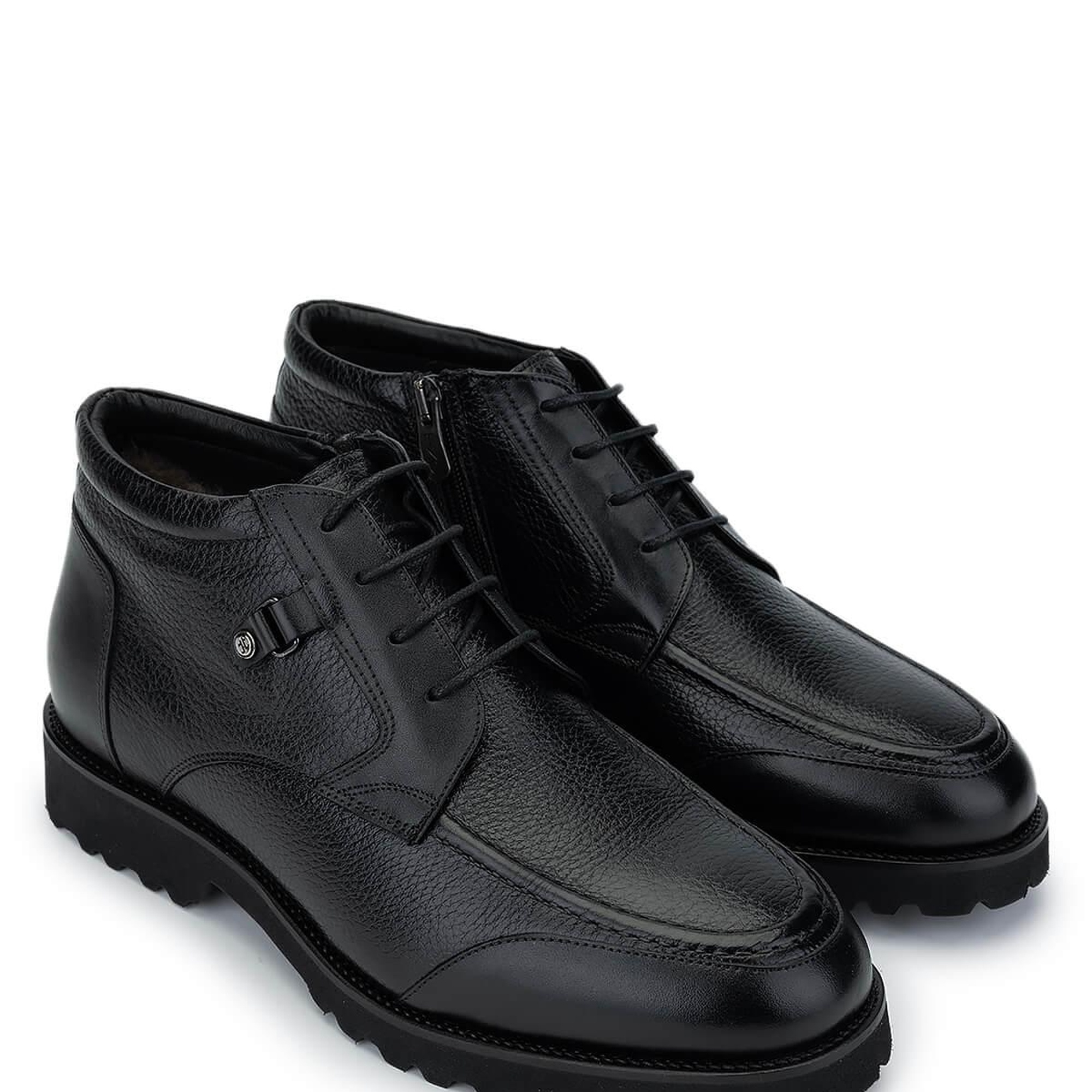 Tamer Tanca Erkek Hakiki Deri Siyah Floter Casual Bot