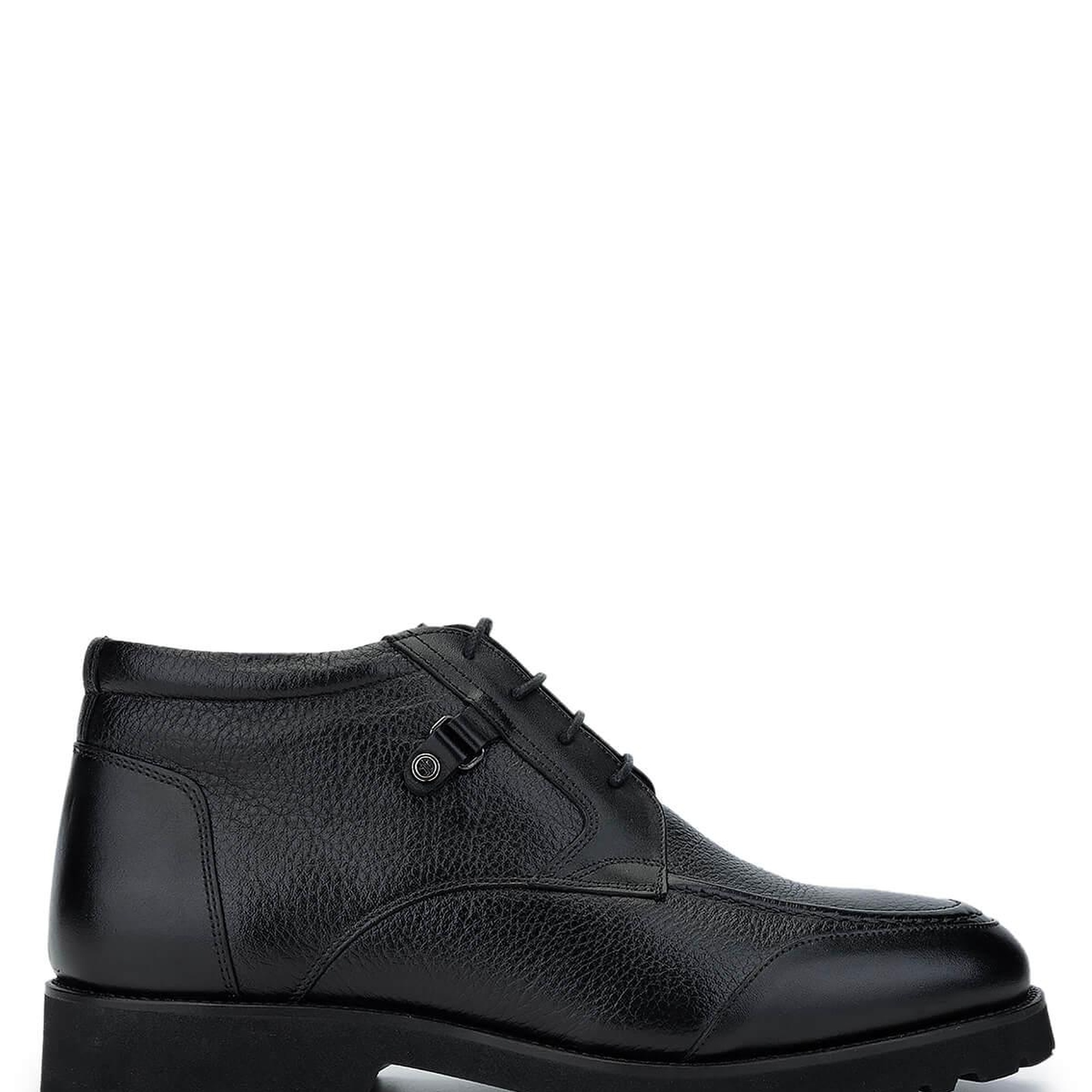 Tamer Tanca Erkek Hakiki Deri Siyah Floter Casual Bot