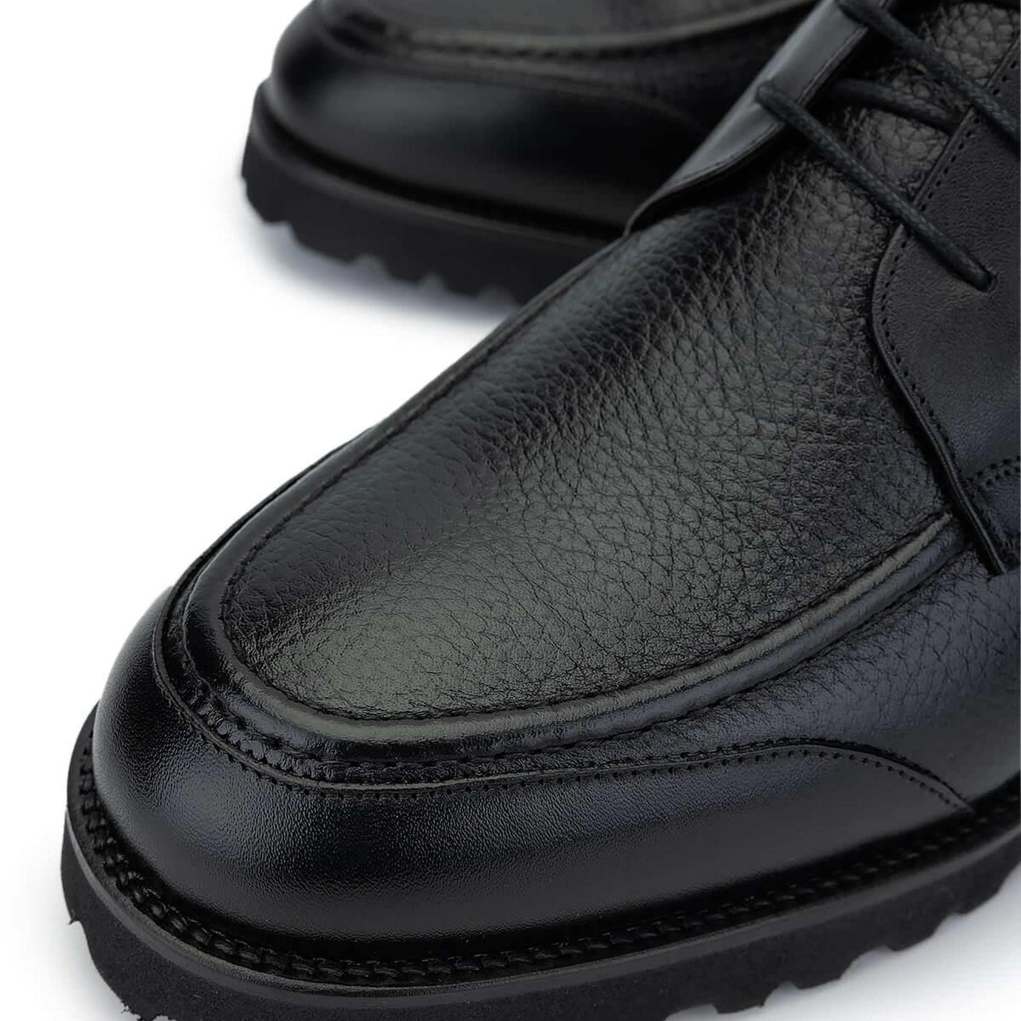 Tamer Tanca Erkek Hakiki Deri Siyah Floter Casual Bot