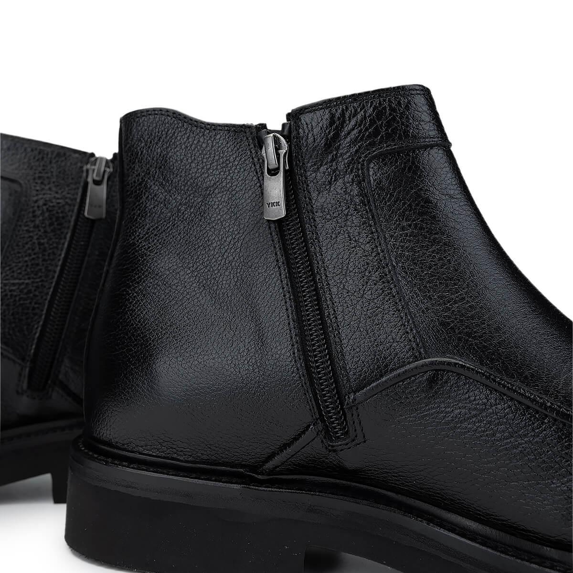 Tamer Tanca Erkek Hakiki Deri Siyah Deri Casual Bot