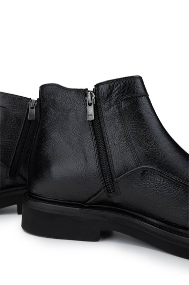  Tamer Tanca Erkek Hakiki Deri Siyah Deri Casual Bot