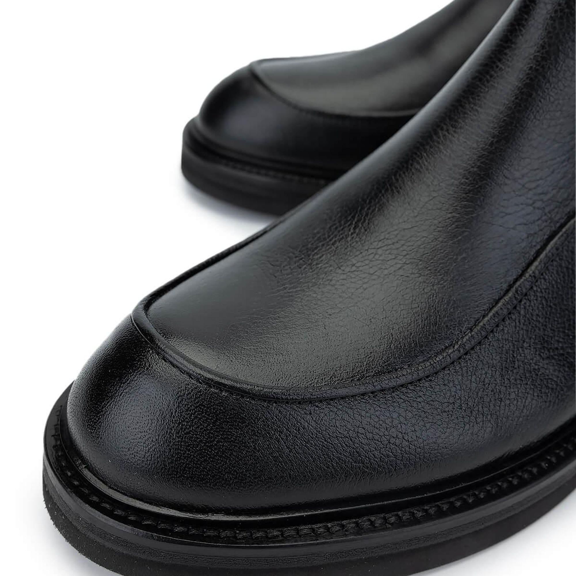 Tamer Tanca Erkek Hakiki Deri Siyah Deri Casual Bot