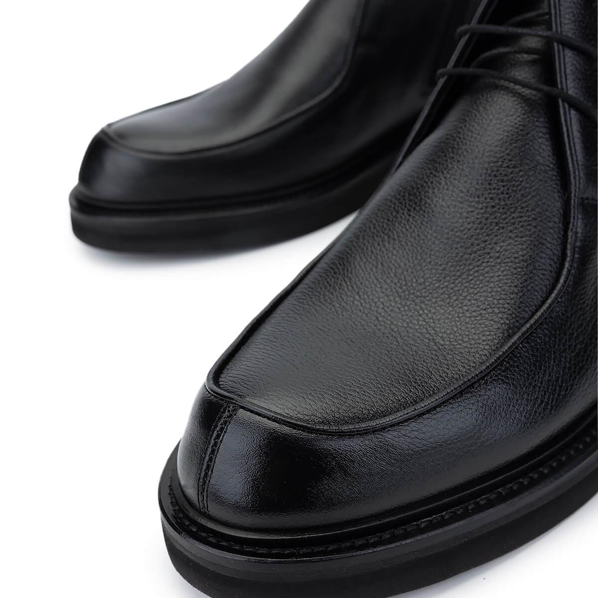 Tamer Tanca Erkek Hakiki Deri Siyah Deri Casual Bot