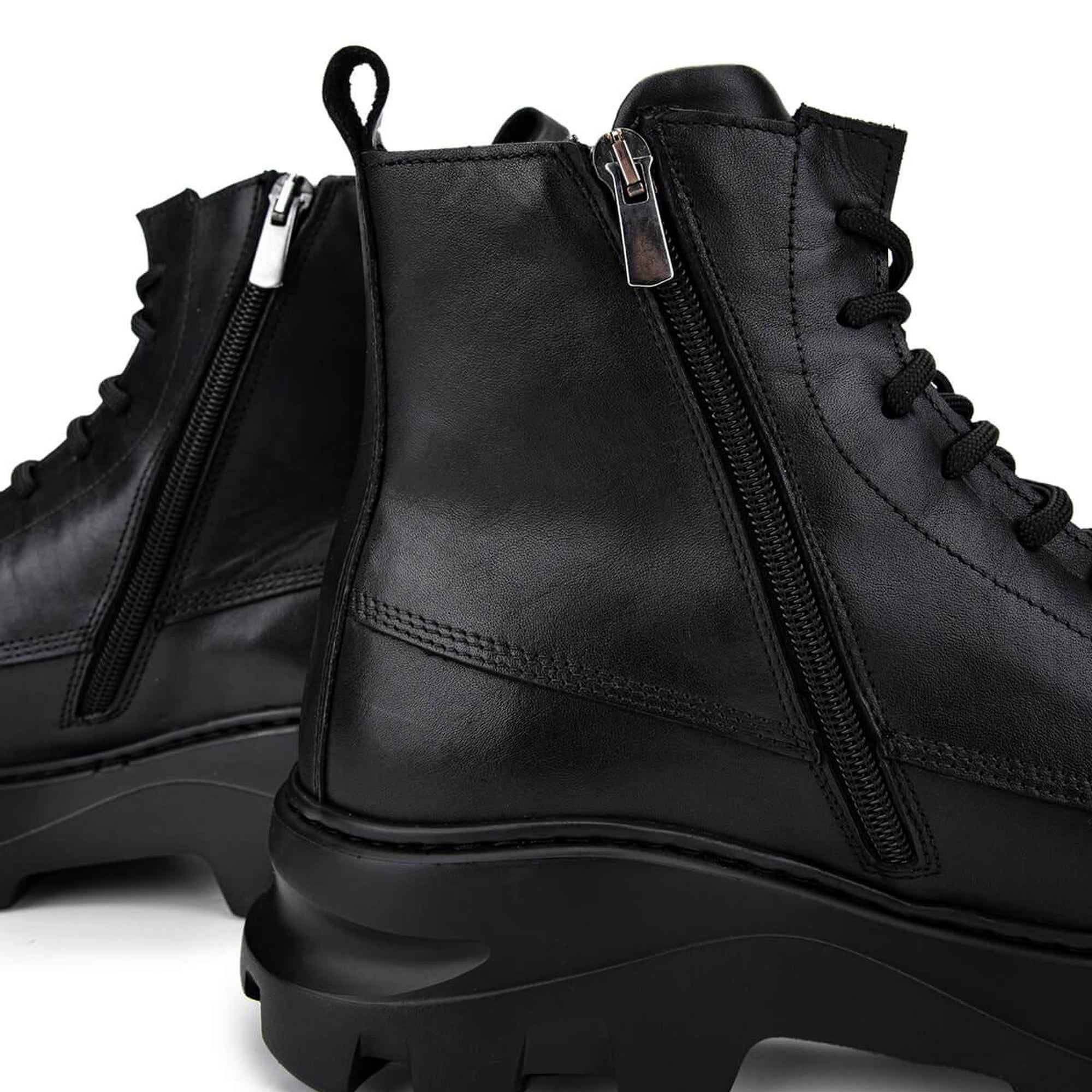 Tamer Tanca Erkek Hakiki Deri Siyah Deri Casual Bot