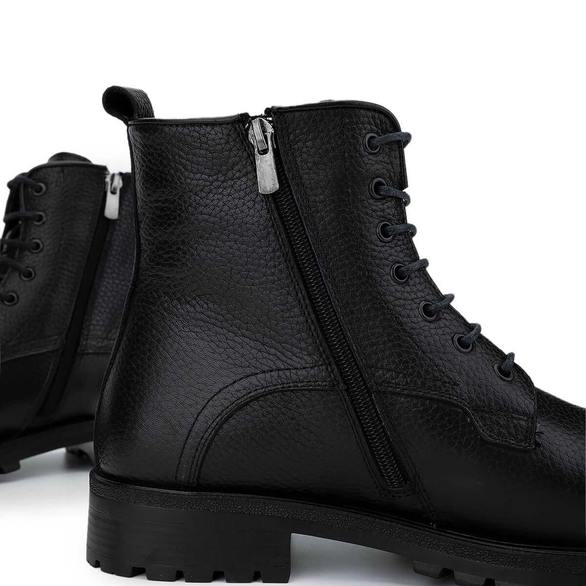 Tamer Tanca Erkek Hakiki Deri Siyah Deri Casual Bot