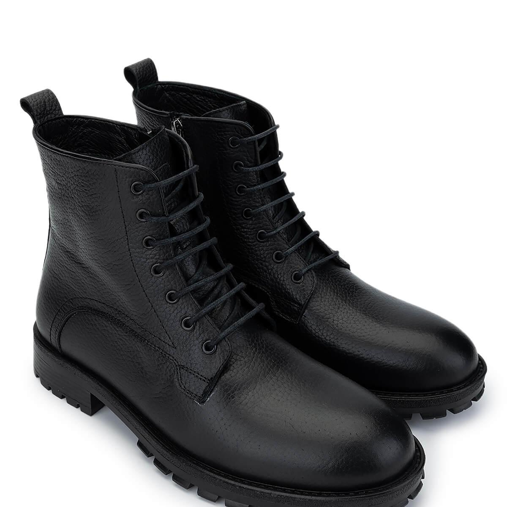 Tamer Tanca Erkek Hakiki Deri Siyah Deri Casual Bot