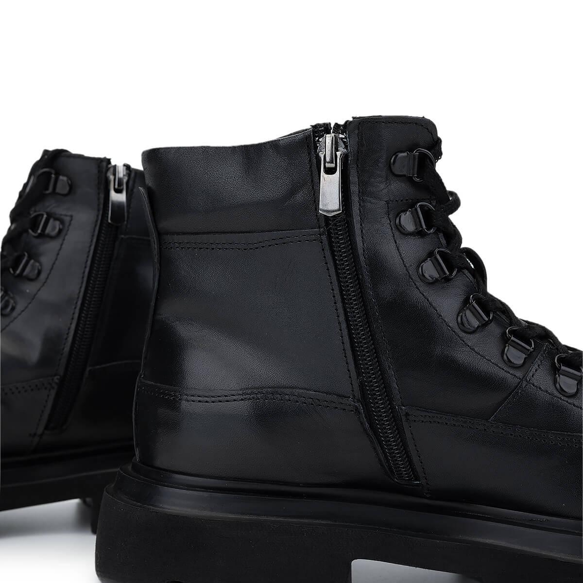 Tamer Tanca Erkek Hakiki Deri Siyah Casual Bot