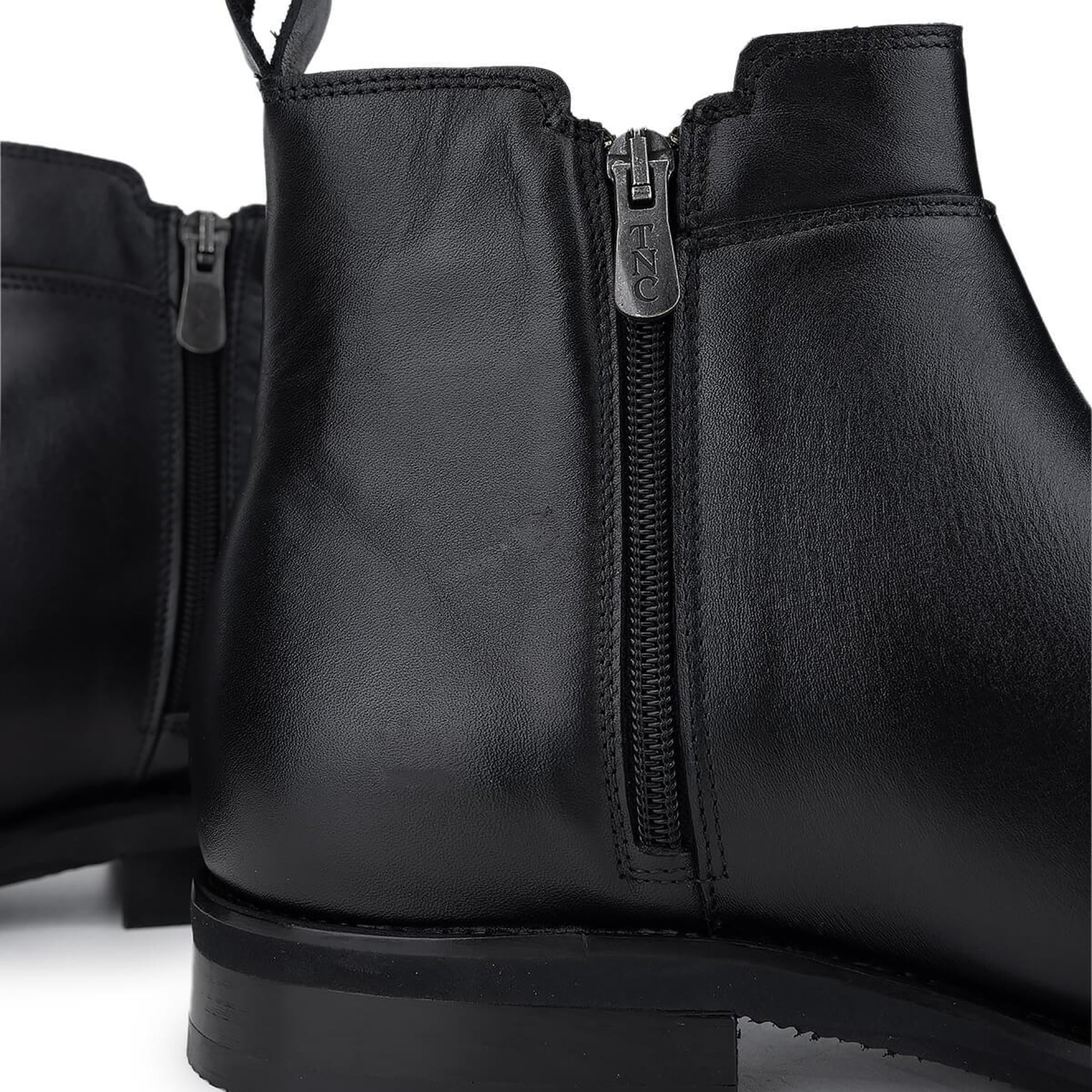 Tamer Tanca Erkek Hakiki Deri Siyah Casual Bot