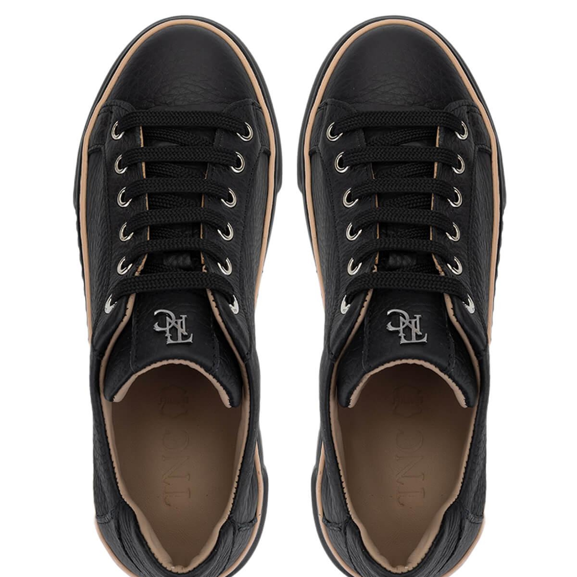 Tamer Tanca Kadın Hakiki Deri Siyah Floter Sneakers & Spor Ayakkabı